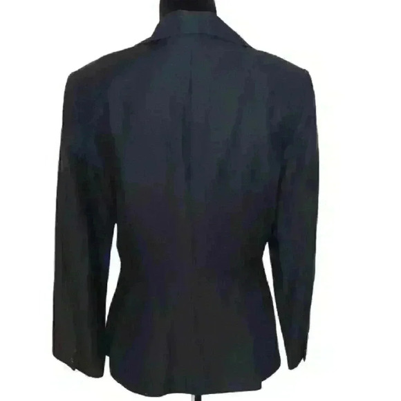 Drozdzik  Bergdorf Goodman Navy Blue Linen Blazer - Picture 4 of 6